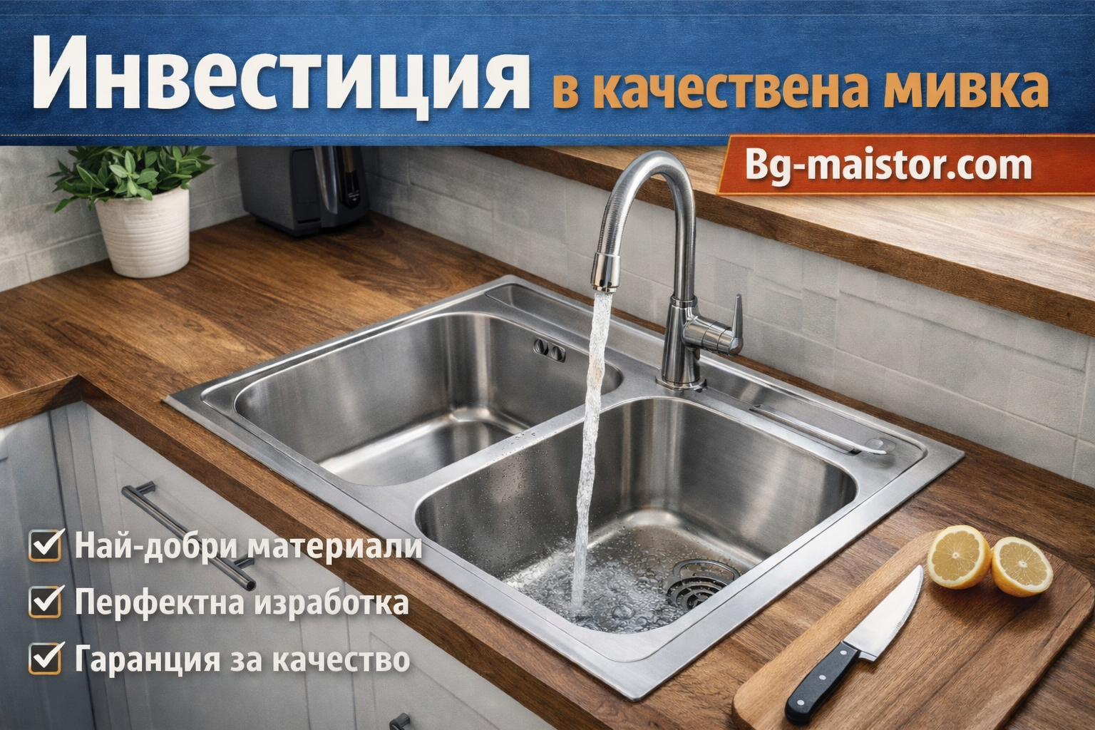 Инвестиция в качествена мивка | bg-maistor.com
